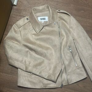 BB Dakota Women's Cream Leather Jacket